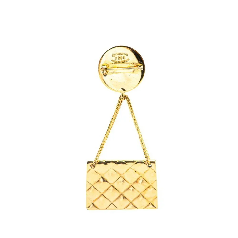 CHANEL Gold Logo Brooch - Picture 2 of 4